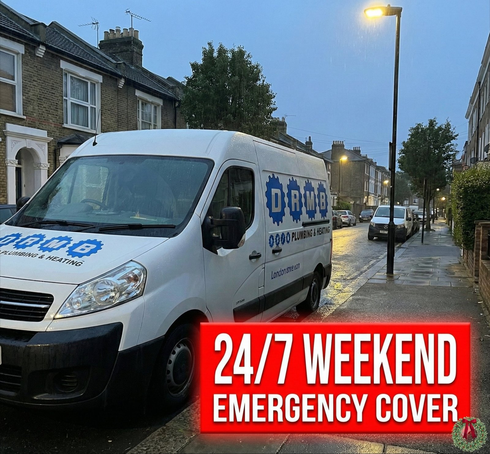 DRMB Plumbing & Heating van — proof we're real tradespeople