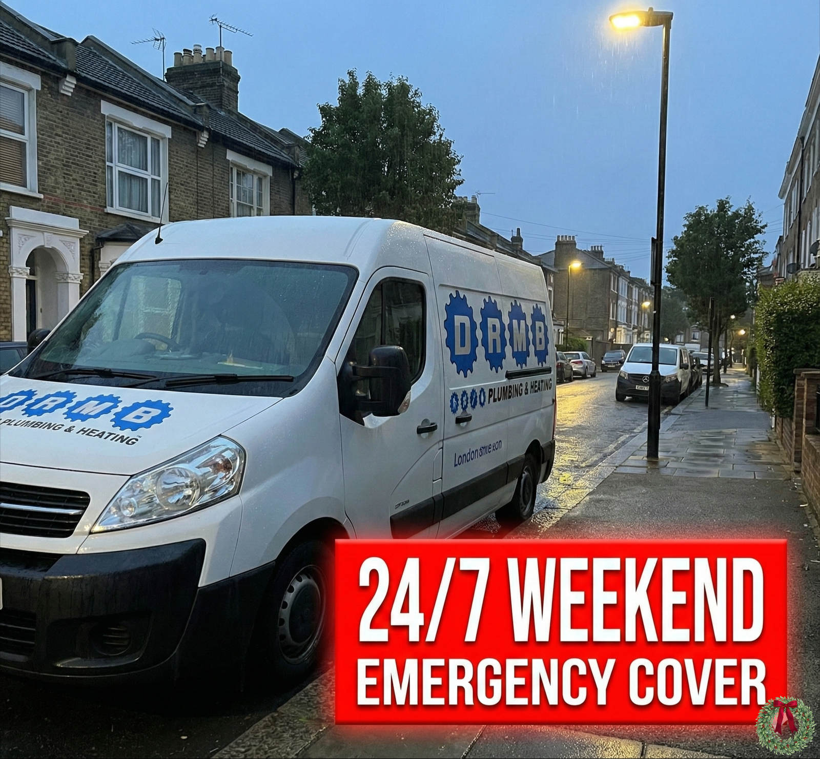 DRMB Plumbing & Heating van — proof we're real tradespeople